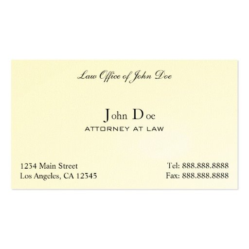Attorney Clean Law fice Double Sided Standard Business