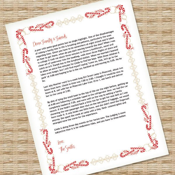 Christmas Letter Template for MS Word – Download & Print