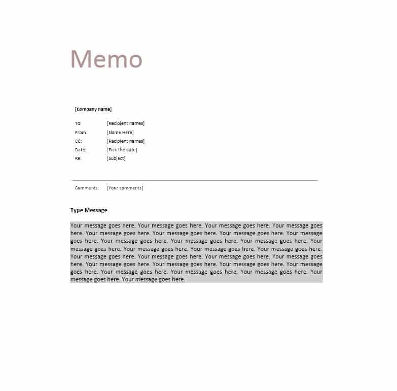 Business Memo Templates 40 Memo Format Samples in Word