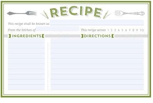 21 Free Recipe Card Template Word Excel Formats