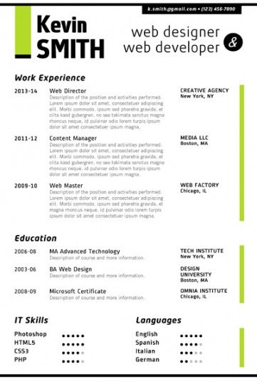Trendy Resume Templates for Word fice