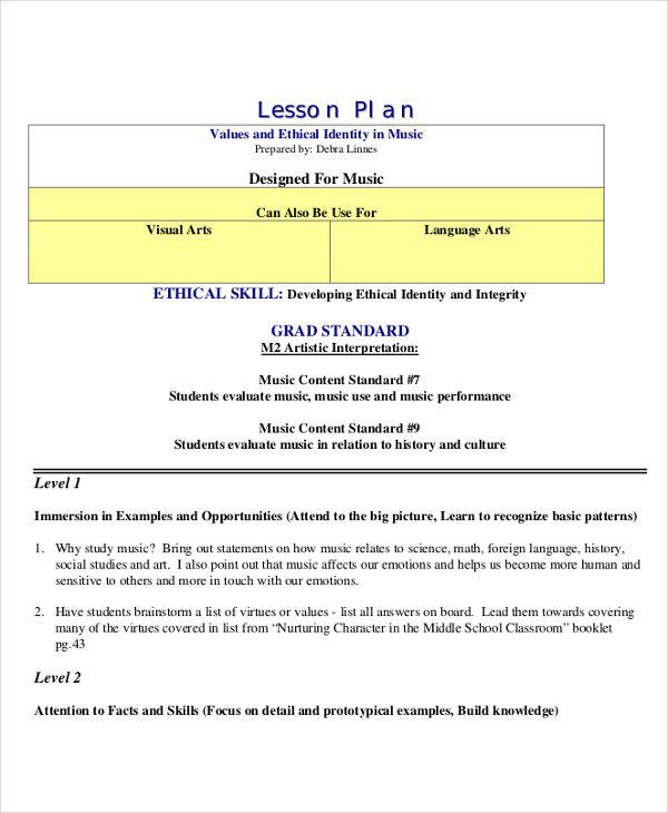 47 Lesson Plan Samples