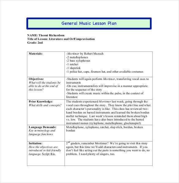 59 Lesson Plan Templates PDF DOC Excel