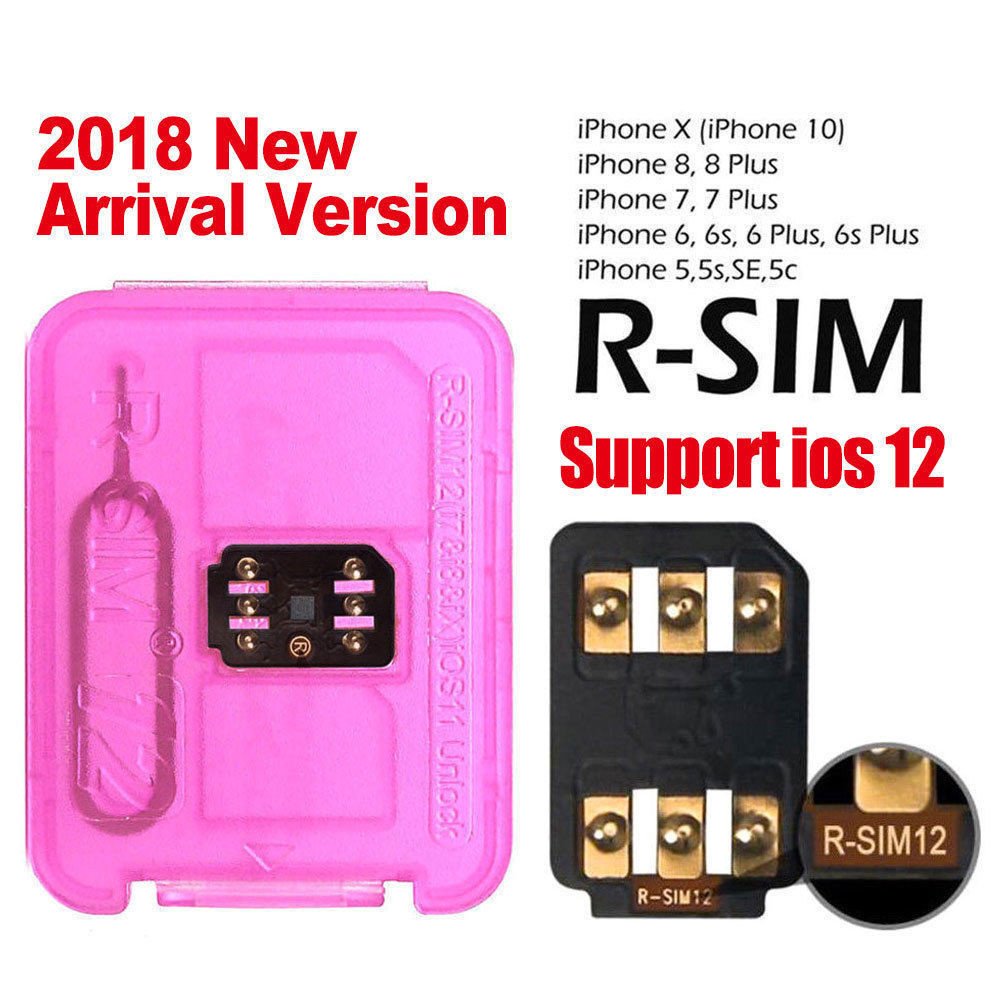 RSIM 12 2018 R SIM Nano Unlock Card for iPhone X 8 7 6 6s