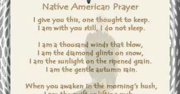 Native American Prayer The Spirit s in me