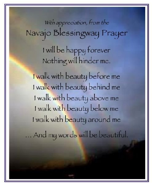 Navajo Prayer Beauty Navajo Blessingway Prayer