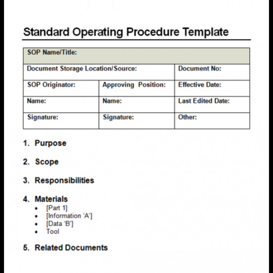 4 Facts About Standard Operating Procedure