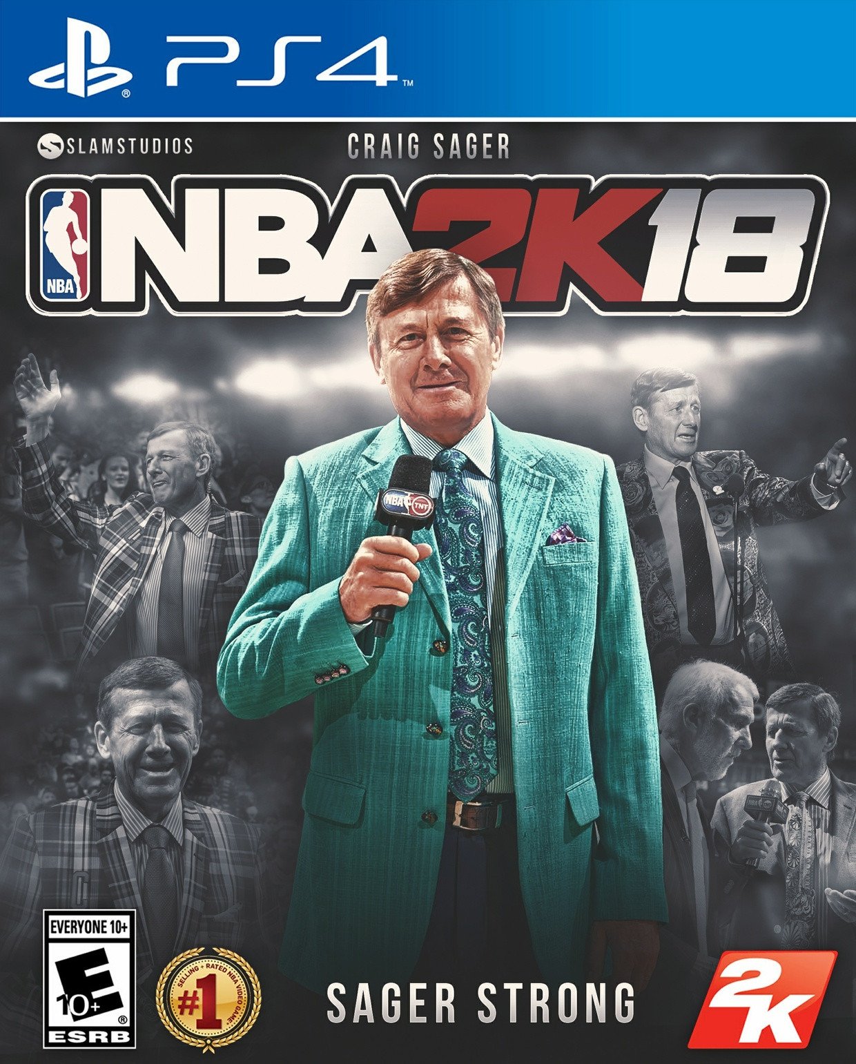 Craig Sager NBA 2K18 Cover PSD