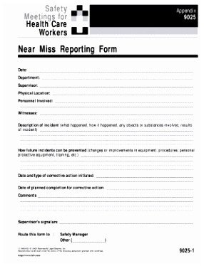 8 Near Miss Reporting form Template Aakfj