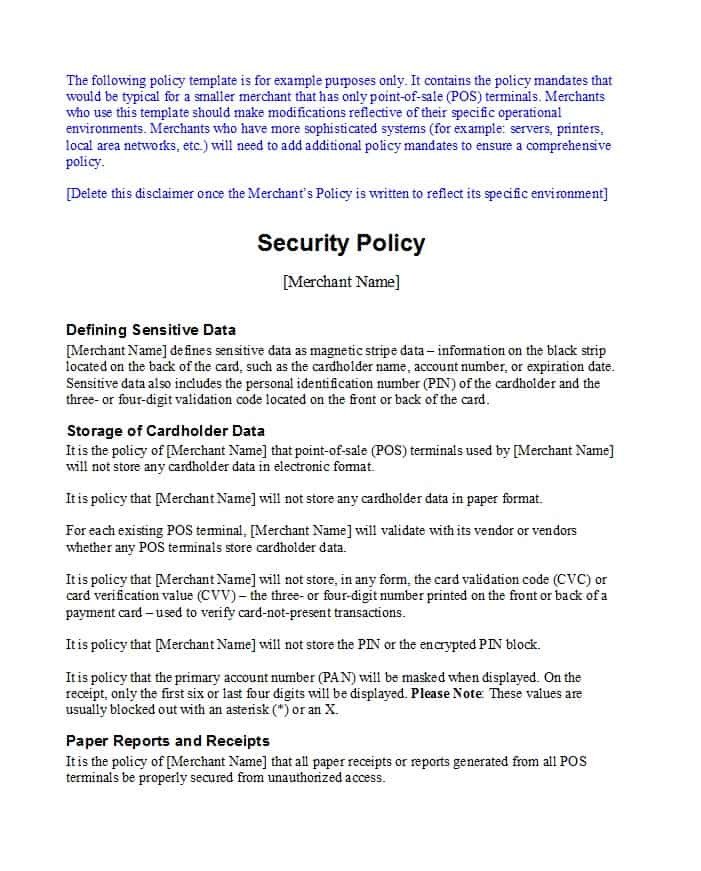 42 Information Security Policy Templates [Cyber Security