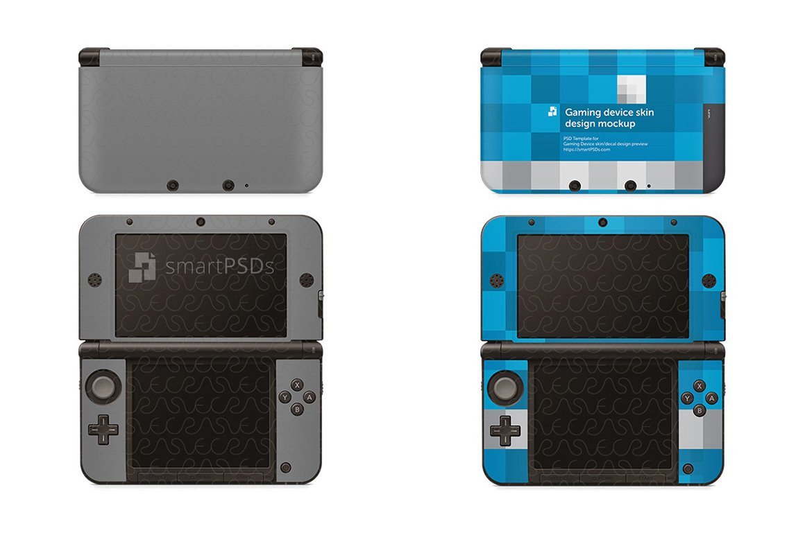 Nintendo 3DS XL Skin Mockup Product Mockups Creative