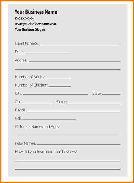 28 of Client Information Form Template