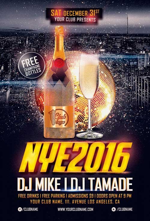 Download the New Years Eve Flyer Template Vol 2