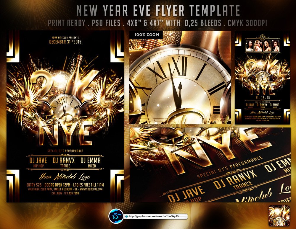 New Year Eve Flyer Template by ranvx54 on DeviantArt