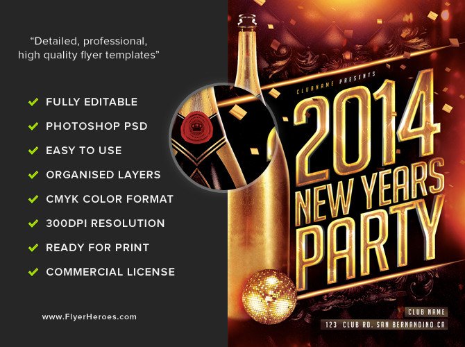 New Year s Eve Flyer Template FlyerHeroes
