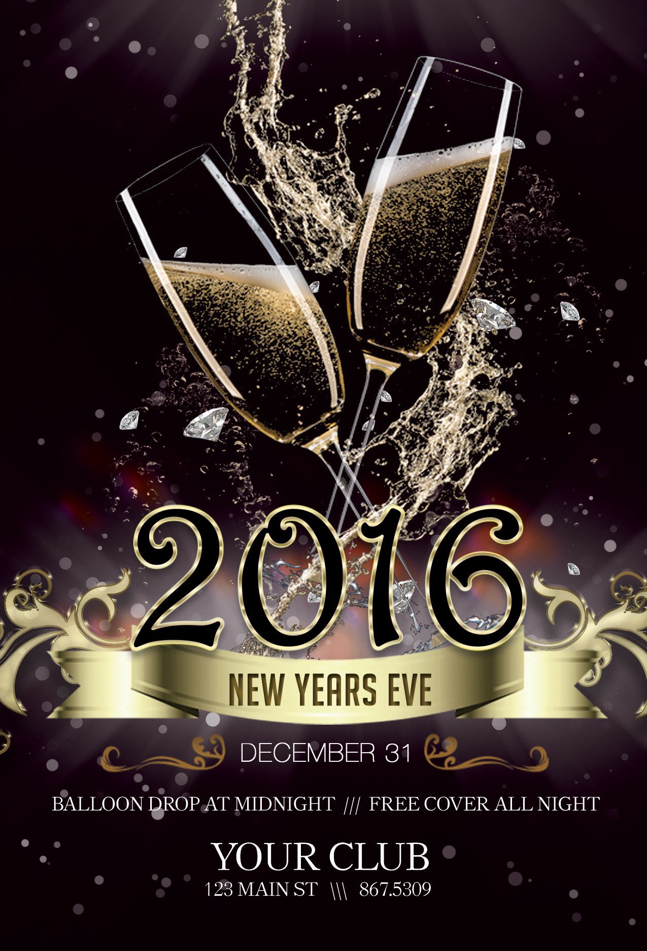 New Years Eve Flyer Club Flyer Fresh View Concepts