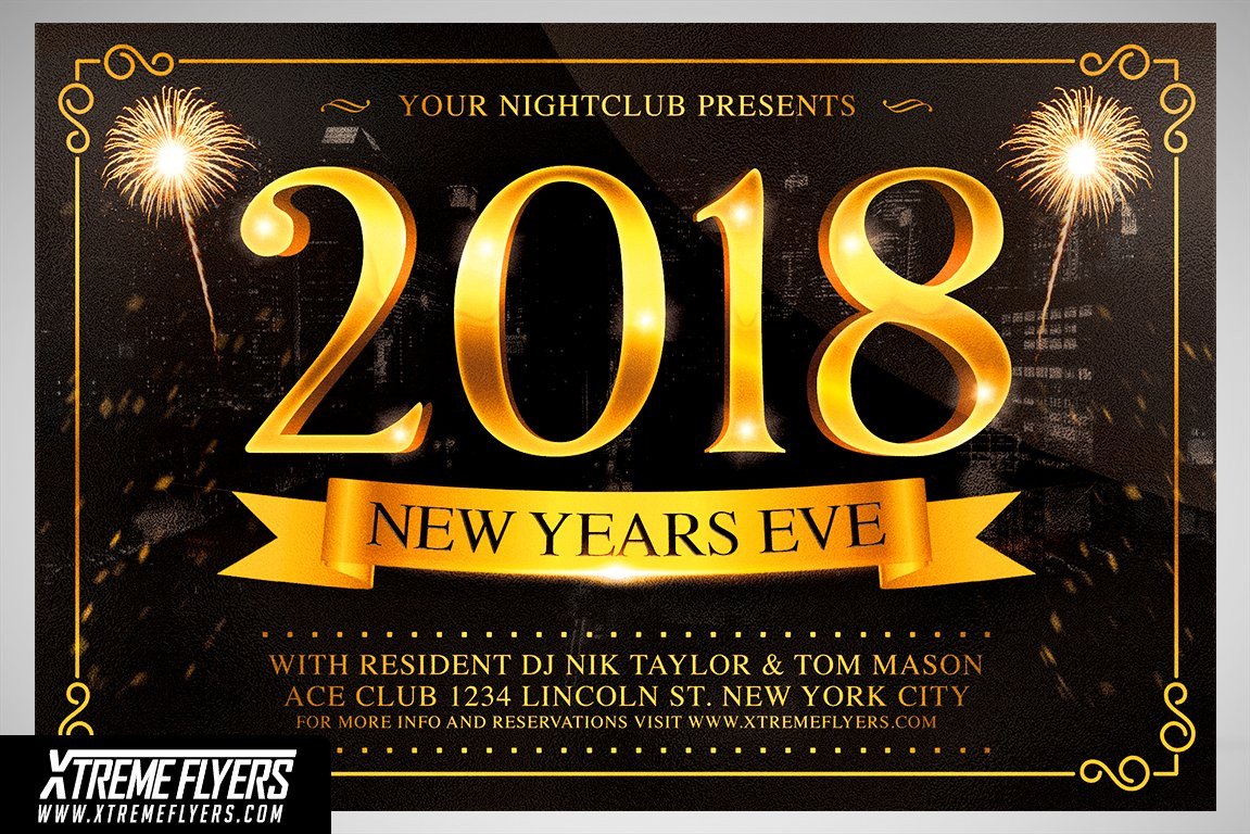 New Years Eve Flyer Template Flyer Templates Creative