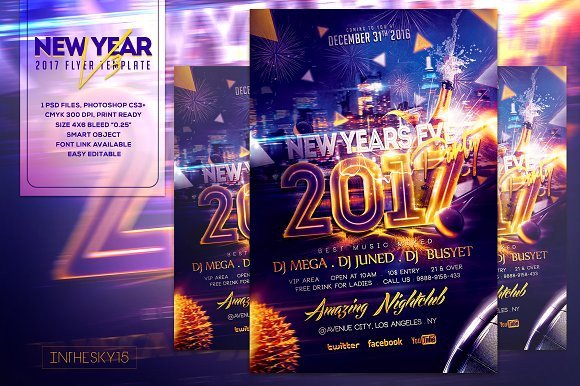New Years Eve V3 Flyer Template Flyer Templates on