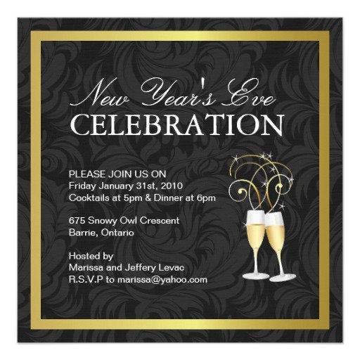 New Year Party Invitation Templates Free