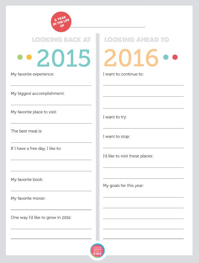 Free Printable Family New Year s Resolutions & Year in