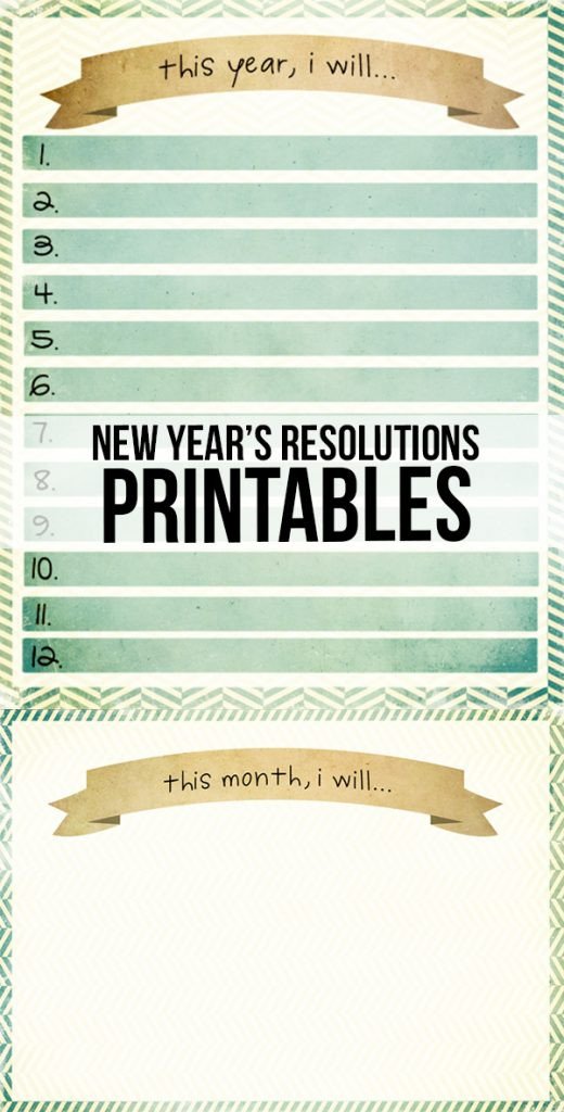 New Year Resolutions Printable Live Laugh Rowe