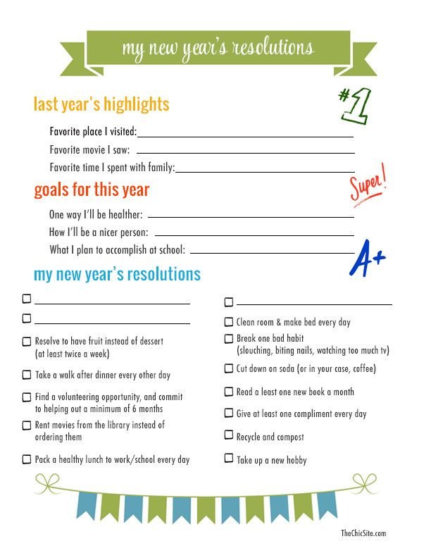 New Year s Resolutions To Do With The Kids