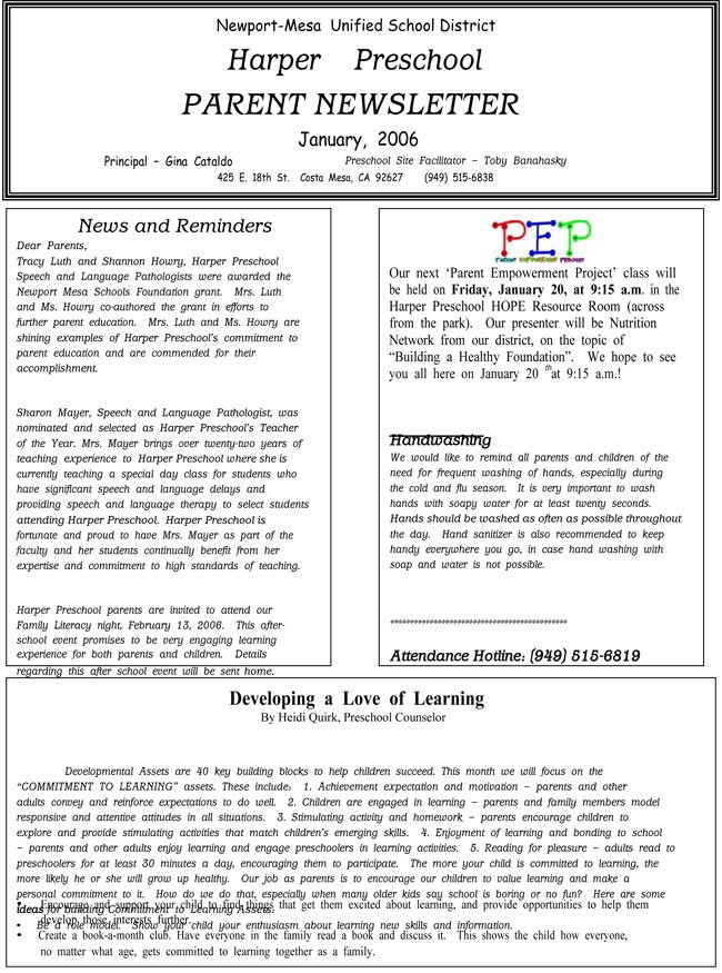 16 Preschool Newsletter Templates Easily Editable and