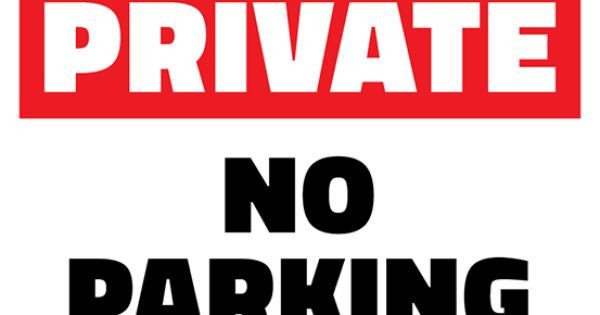 Free Private No Parking Printable Sign Template