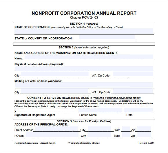 Sample Annual Report 20 Documents in PDF Word Docs