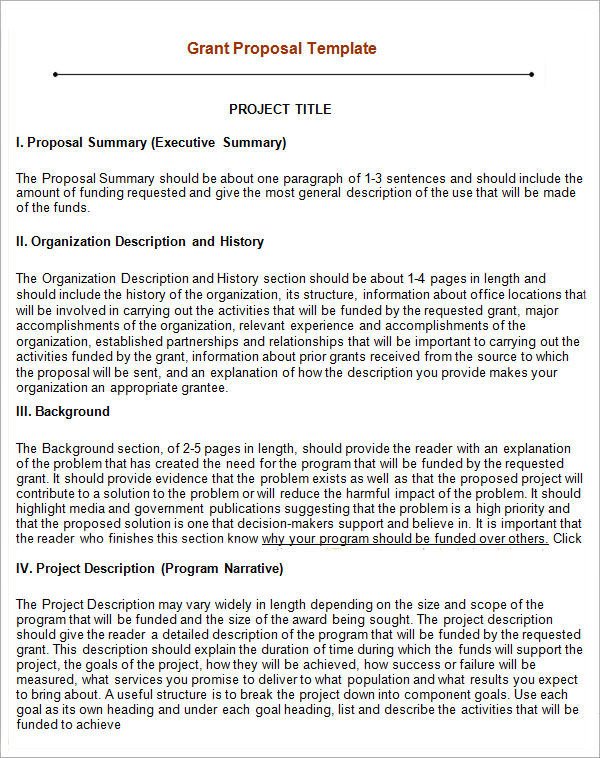 17 Sample Grant Proposal Templates Word PDF Pages