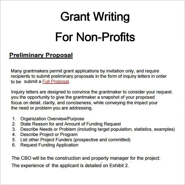 6 Grant Proposal Templates PDF Doc Download