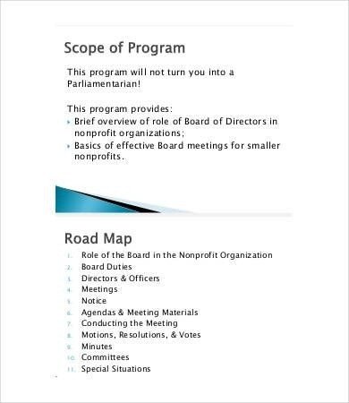 Nonprofit Board Meeting Agenda Template 2018