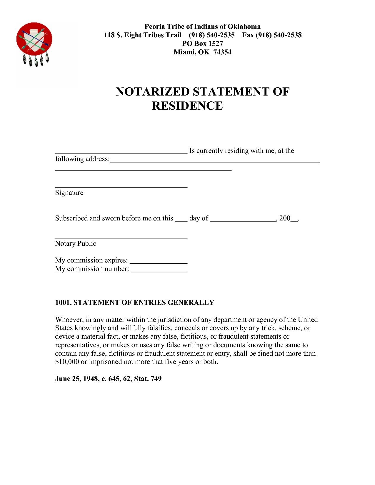 Notarized Proof Residency Letter Sample flowersheet