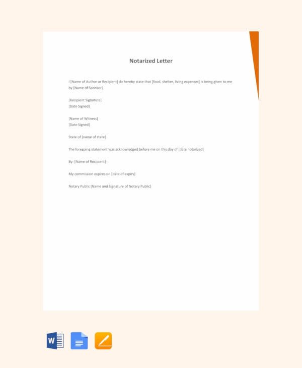 10 Sample Notarized Letters PDF Word