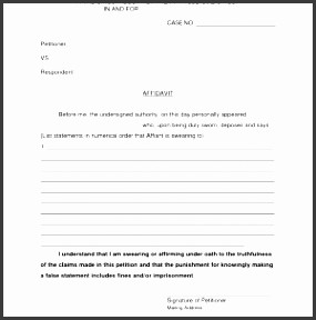6 Affidavit form Sample Ms Word SampleTemplatess