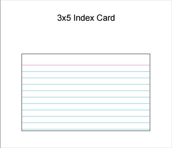 Index Card Template 8 Download Free Documents in PDF