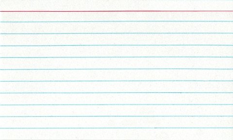 Index Card Template