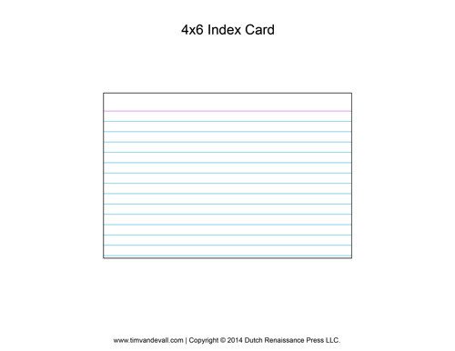 Printable Index Card Templates 3x5 and 4x6 Blank PDFs