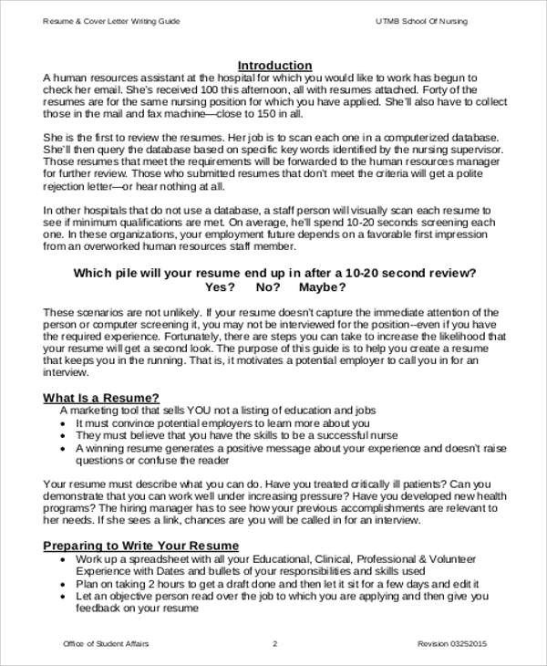 Sample Student Nurse Resume 8 Examples in Word PDF
