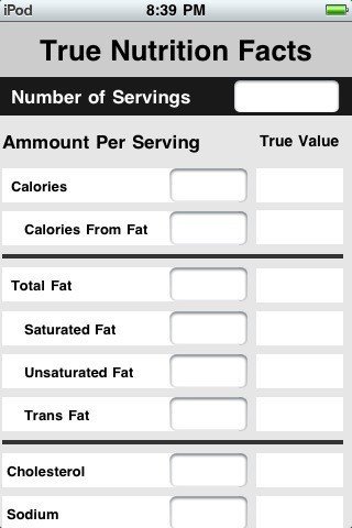 Nutrition Facts Label Maker Software