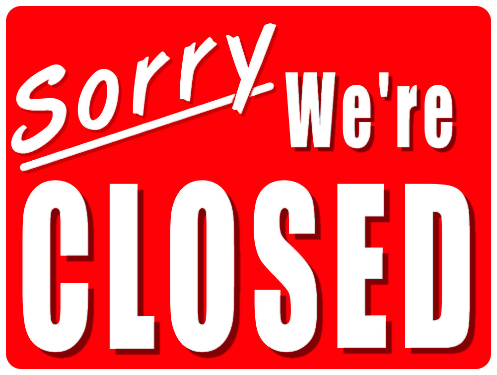 closed door sign closed within office closed sign template