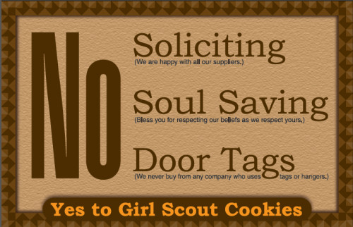 No Soliciting Door Sign Free Printable