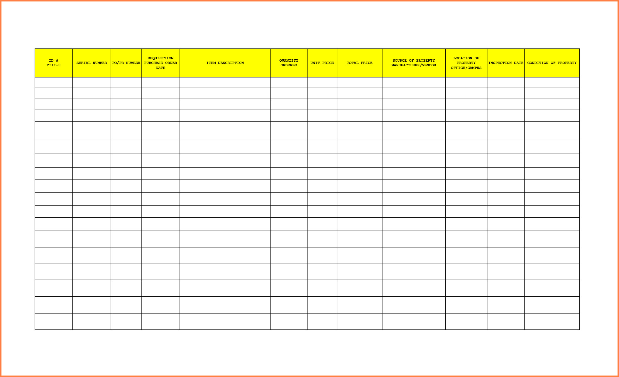 8 office supplies inventory spreadsheet