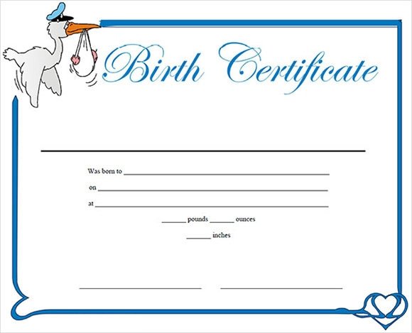 12 Birth Certificate Templates – Examples Samples Word