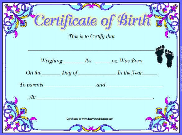 Free 6 Editable ficial Puppy Hospital Birth Certificate