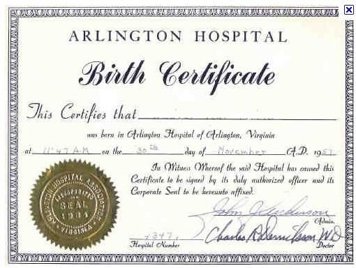 Old Blank Birth Certificates