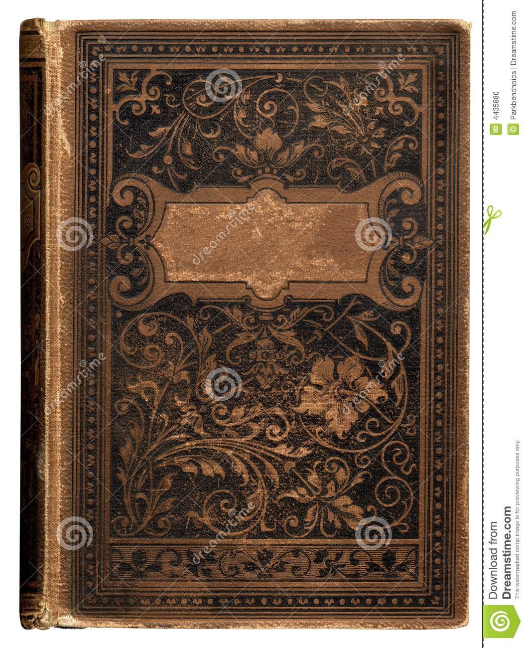 Vintage bookcover stock photo Image of flourishes