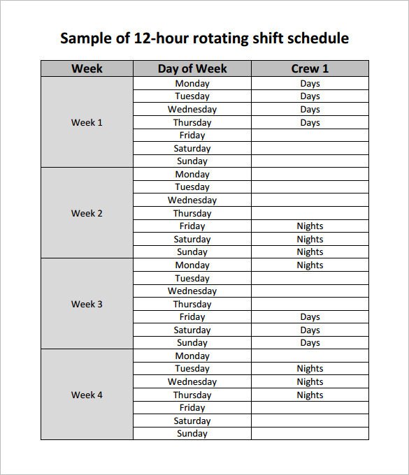 Call Rotation Schedule Template