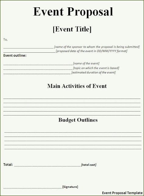 Event Proposal Template Free Download