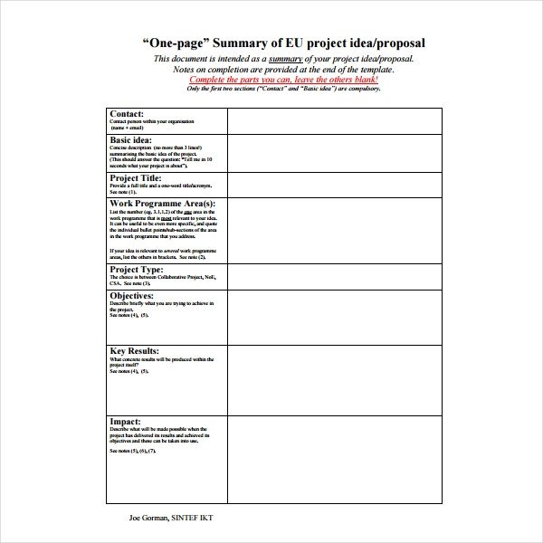 How To Write a e Page Proposal Templates PDF Word